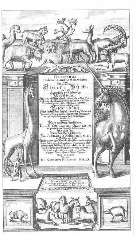 Conrad Gessner, "Historia animalium", traduction allemande, 1669