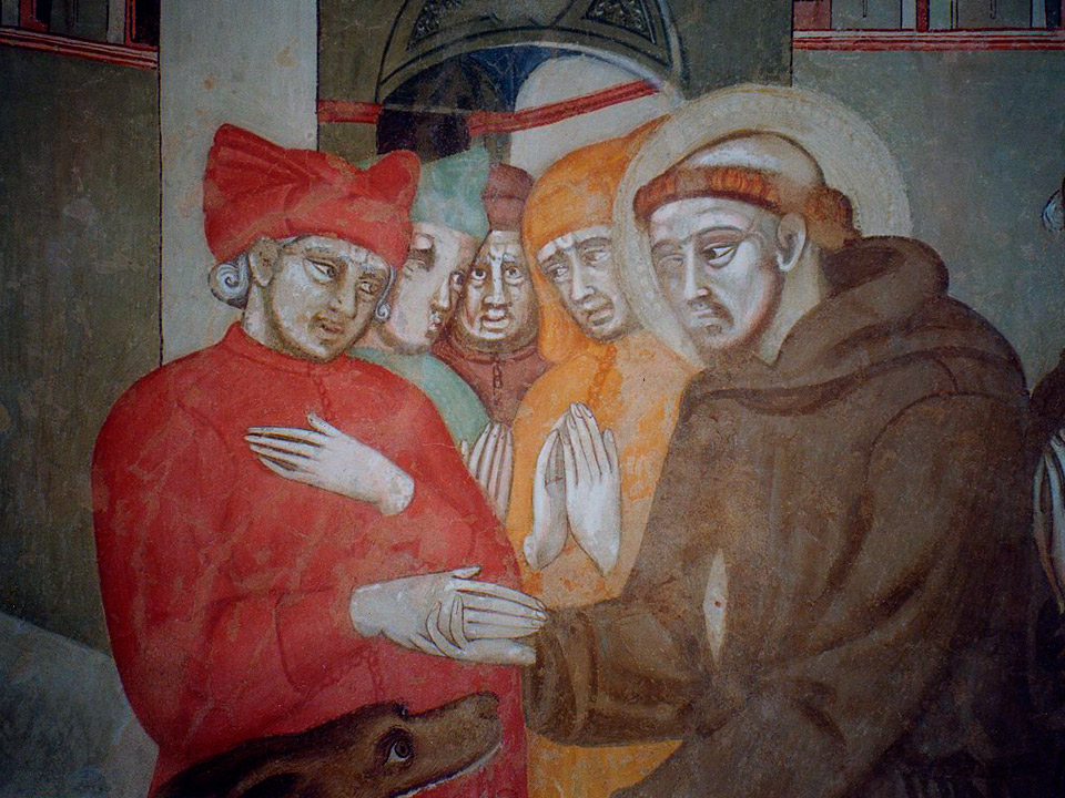  Cristoforo di Bindoccio e Meo di Pero - San Francesco e il lupo di Gubbio (partricolare)