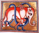 Combat de l'éléphant et du dragon (vers 1195-1200)